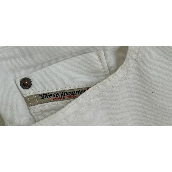 Diesel Industry BUSTER White Denim Slim Tapered Jeans Size 29/30 Mens - Picture 6 of 12